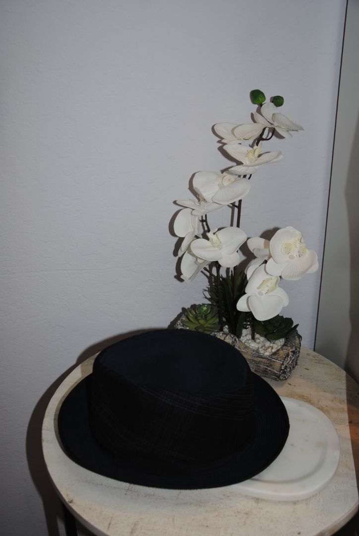 ETRO Navy Blue Paisley Fedora Hat L