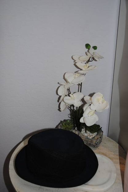 ETRO Navy Blue Paisley Fedora Hat L