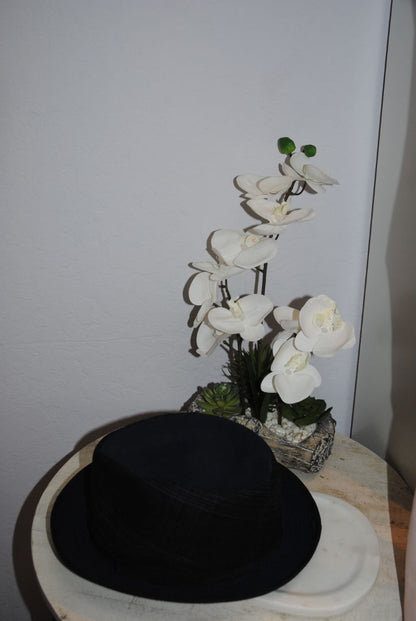 ETRO Navy Blue Paisley Fedora Hat L