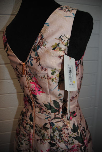 pink floral Ted Baker jacquard dress, 1 EU