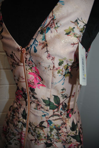 pink floral Ted Baker jacquard dress, 1 EU