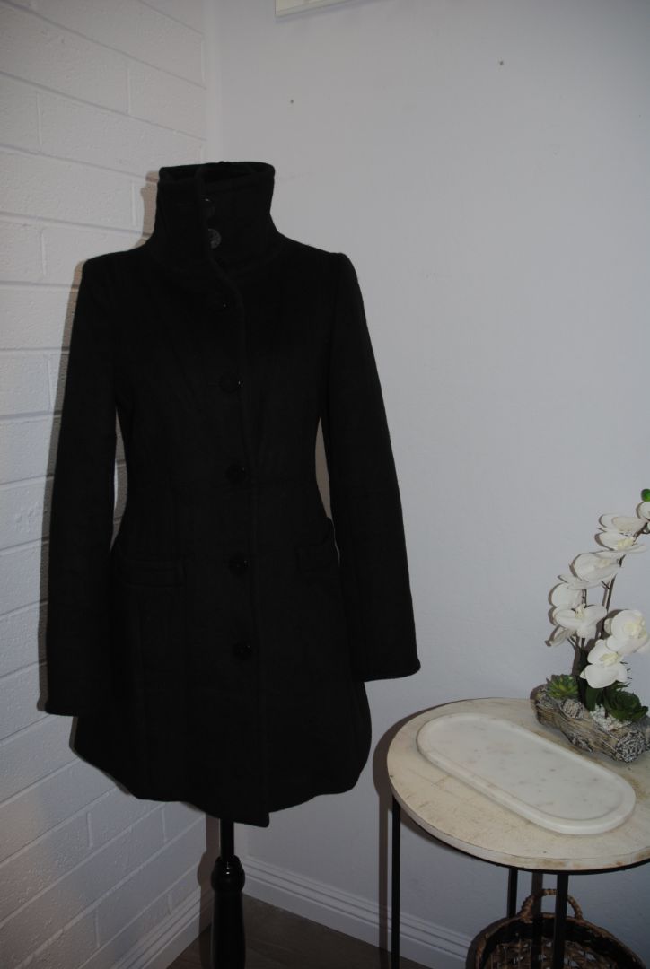 Joan & David Black Wool Coat S