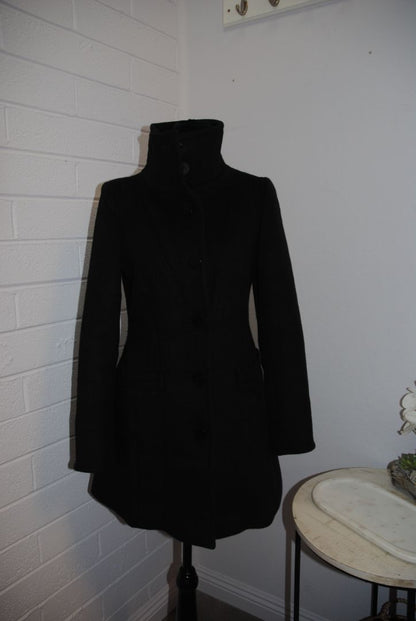 Joan & David Black Wool Coat S