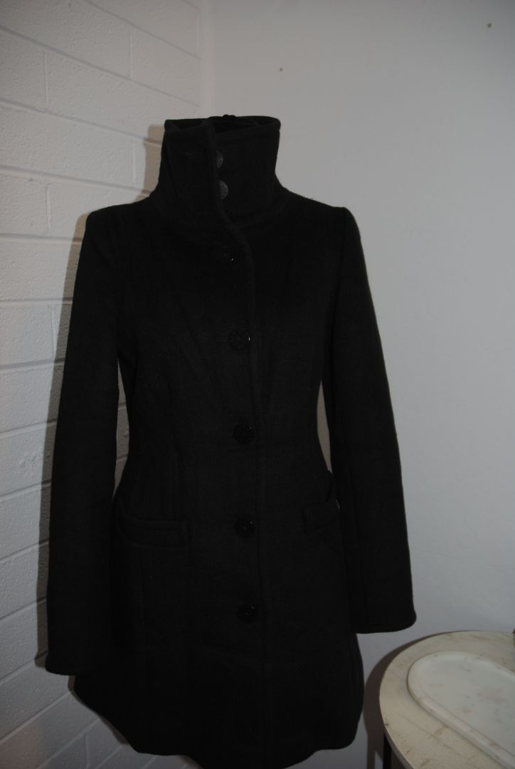 Joan & David Black Wool Coat S