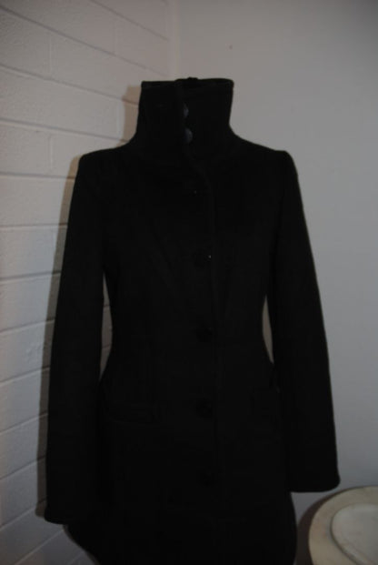 Joan & David Black Wool Coat S