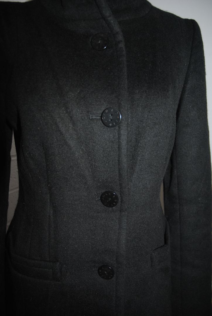 Joan & David Black Wool Coat S