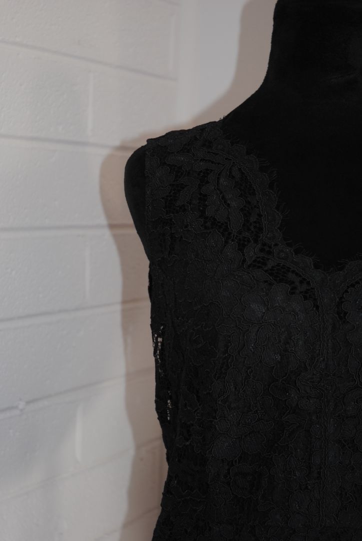 DKNY Black Floral Lace Sleeveless Top 4