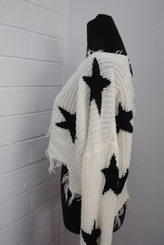 black/white Just Polly New York crop top, M