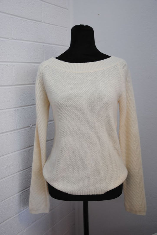 white creme Max Mara sweater, S