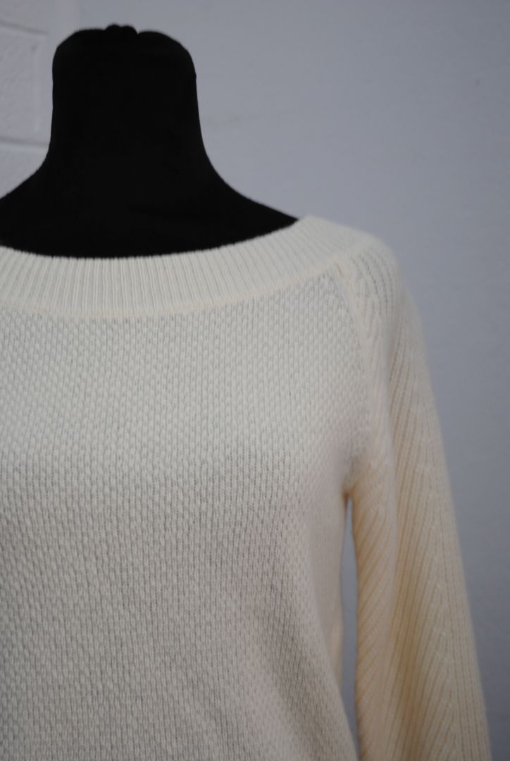 white creme Max Mara sweater, S