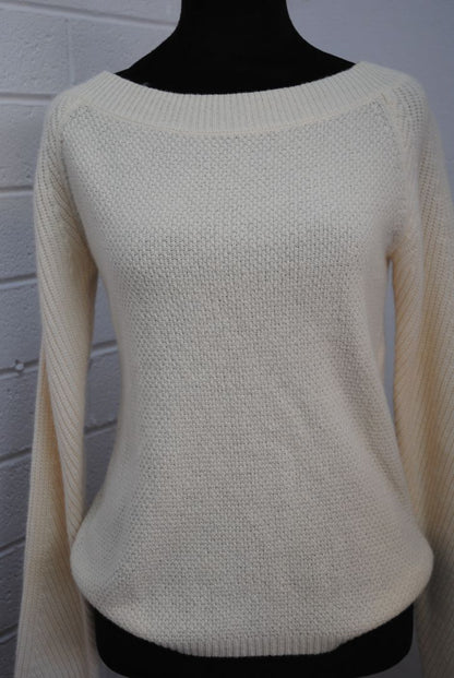 white creme Max Mara sweater, S