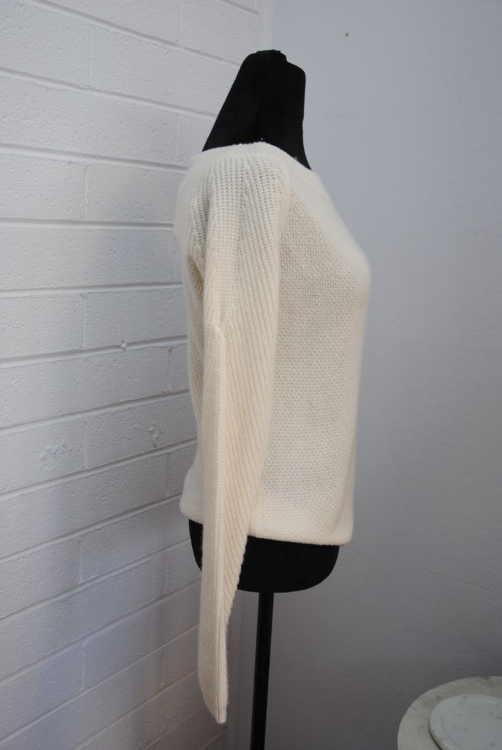 white creme Max Mara sweater, S