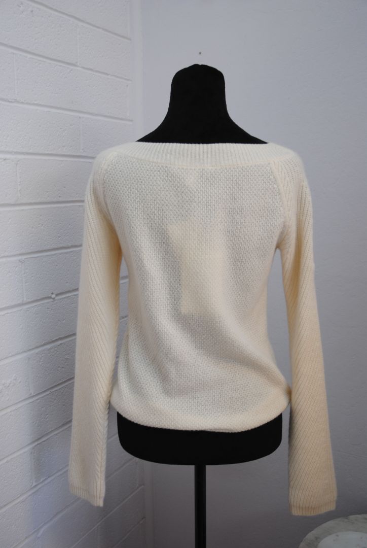 white creme Max Mara sweater, S
