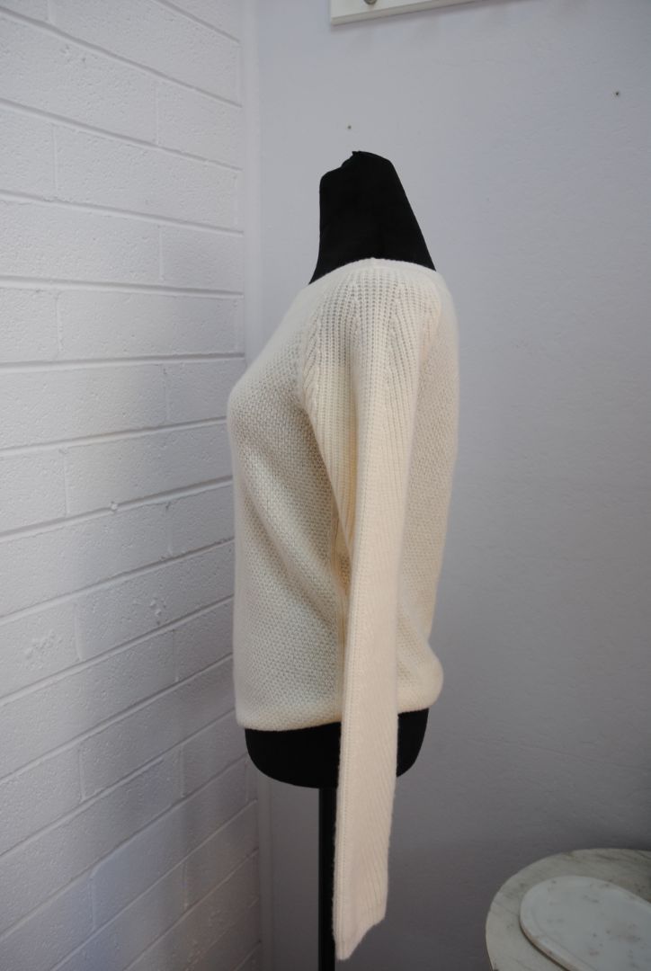 white creme Max Mara sweater, S
