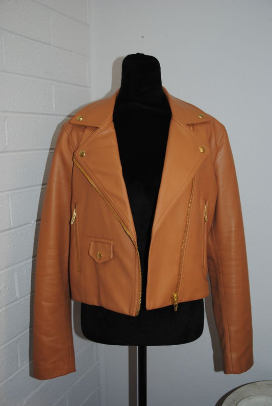 tan Blanknyc leather jacket, M
