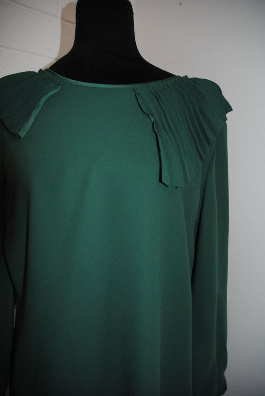 green Banana Republic pleated neck dress, S