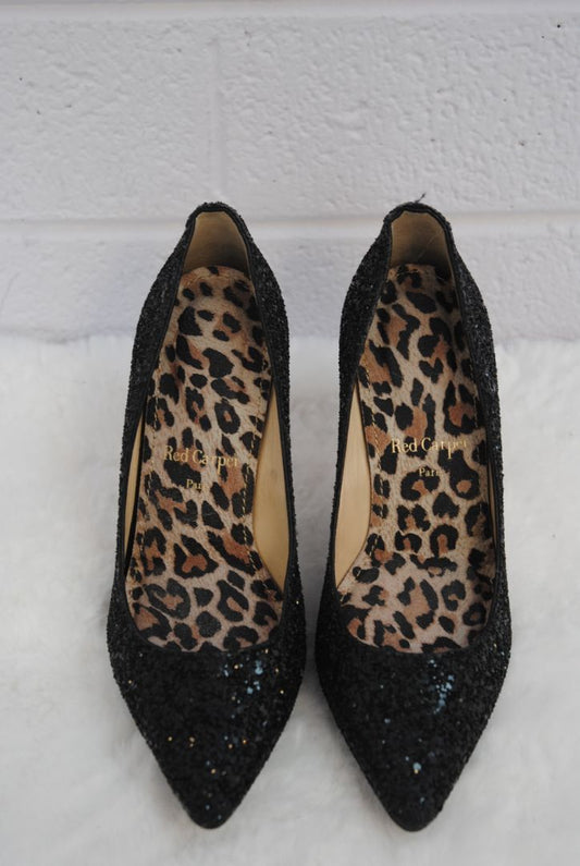 black Jimmy Choo sequin pumps, 34