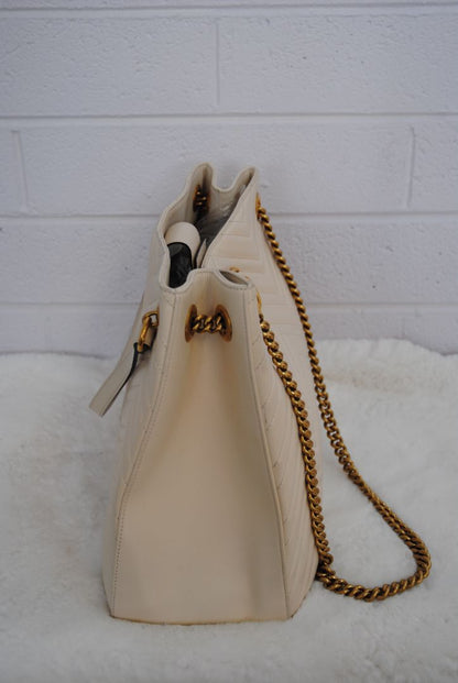 ivory Gucci GG Marmont Matelasse Chevron