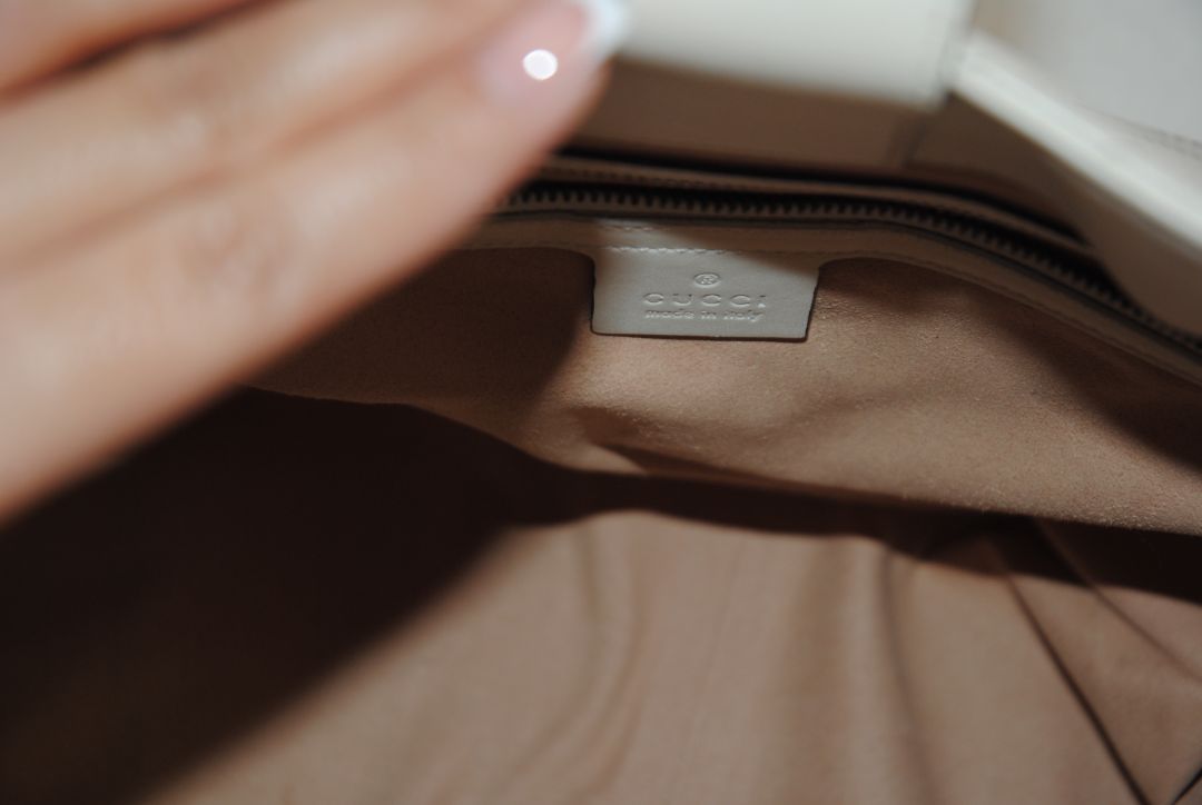 ivory Gucci GG Marmont Matelasse Chevron