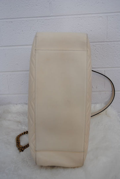ivory Gucci GG Marmont Matelasse Chevron