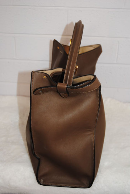 taupe/ brown Fendi Large Peekaboo