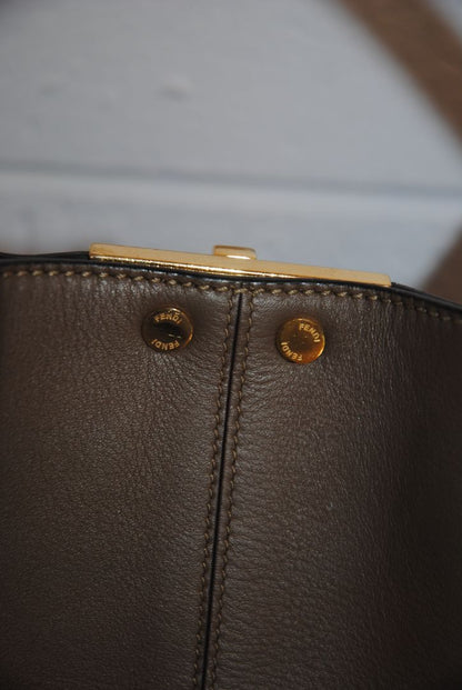 taupe/ brown Fendi Large Peekaboo