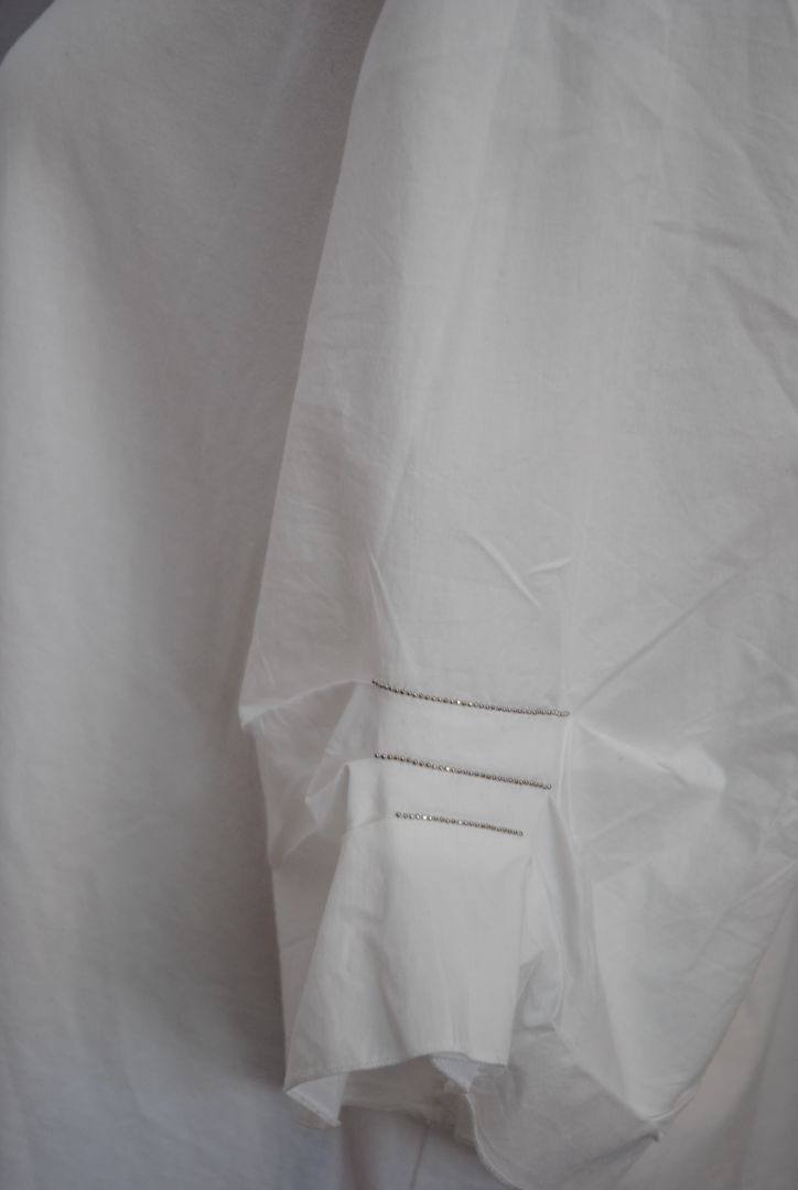 white with silver piping Peserico white piping shirt, 46 EU