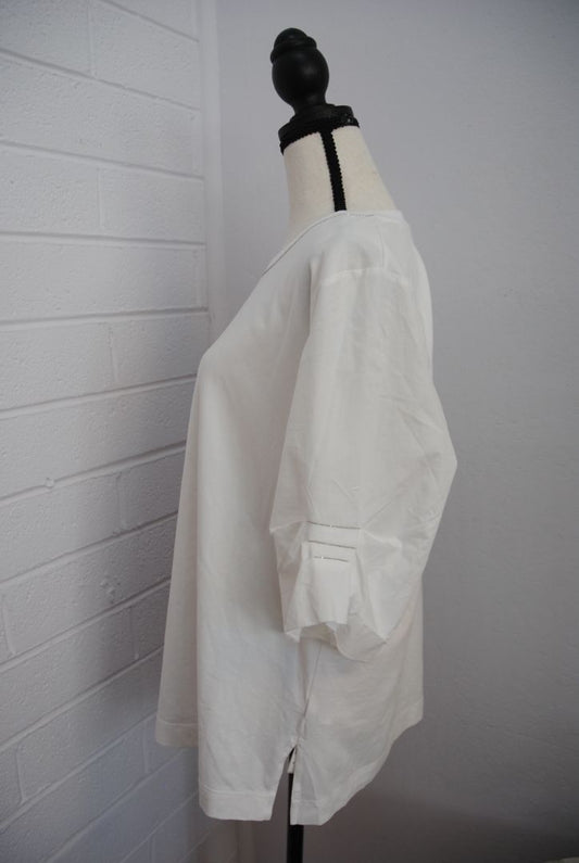 white with silver piping Peserico white piping shirt, 46 EU