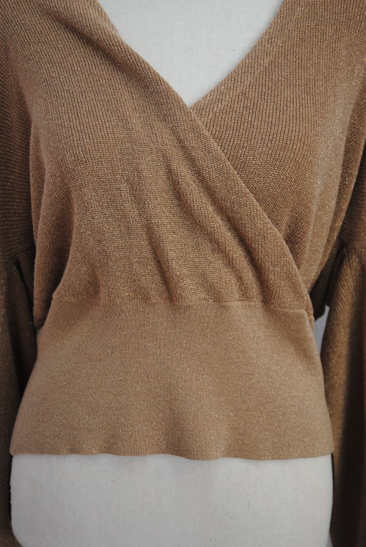 gold L'agence wrap shirt, M