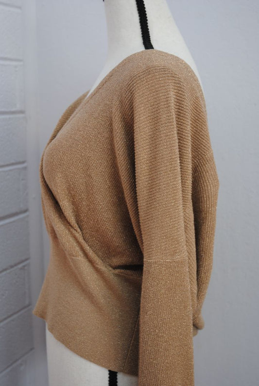 gold L'agence wrap shirt, M