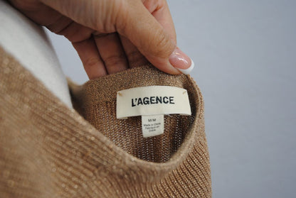 gold L'agence wrap shirt, M