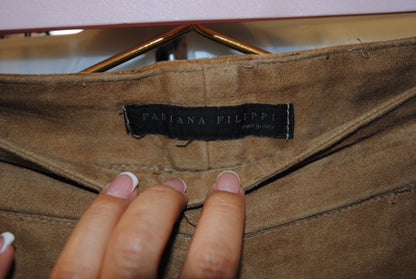 camel Fabiana Filippi suede pants, 46 EU