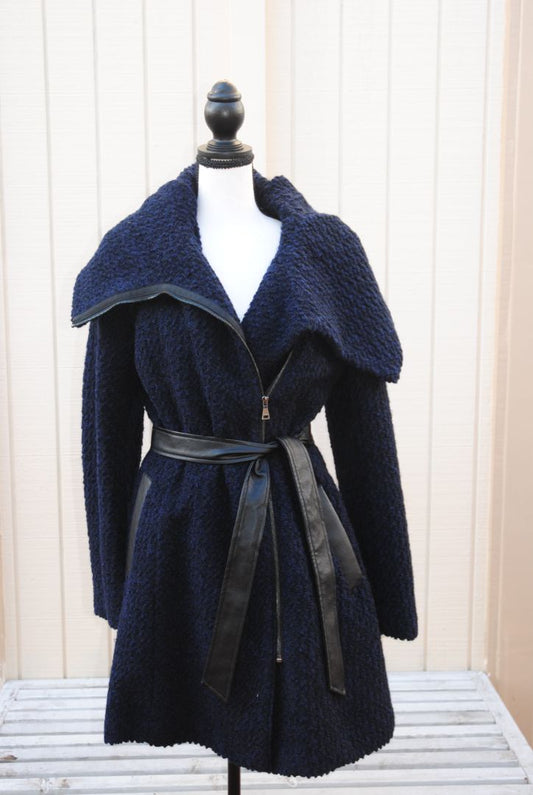 blue COLEHAAN boucle coat, 6