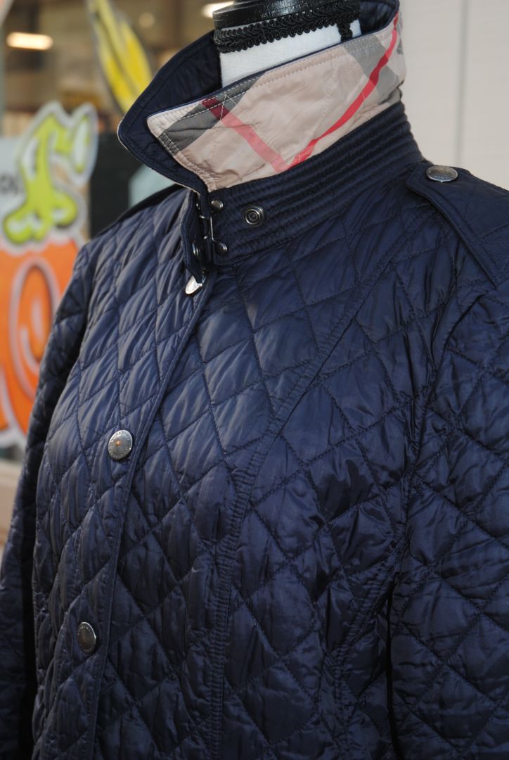 navy Burberry London quilted jacket