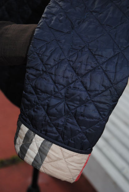 navy Burberry London quilted jacket
