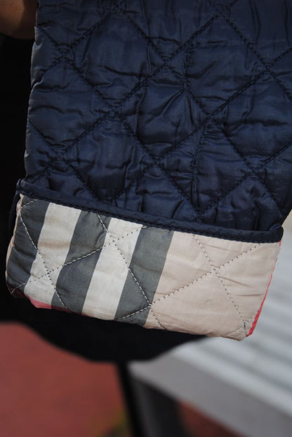 navy Burberry London quilted jacket