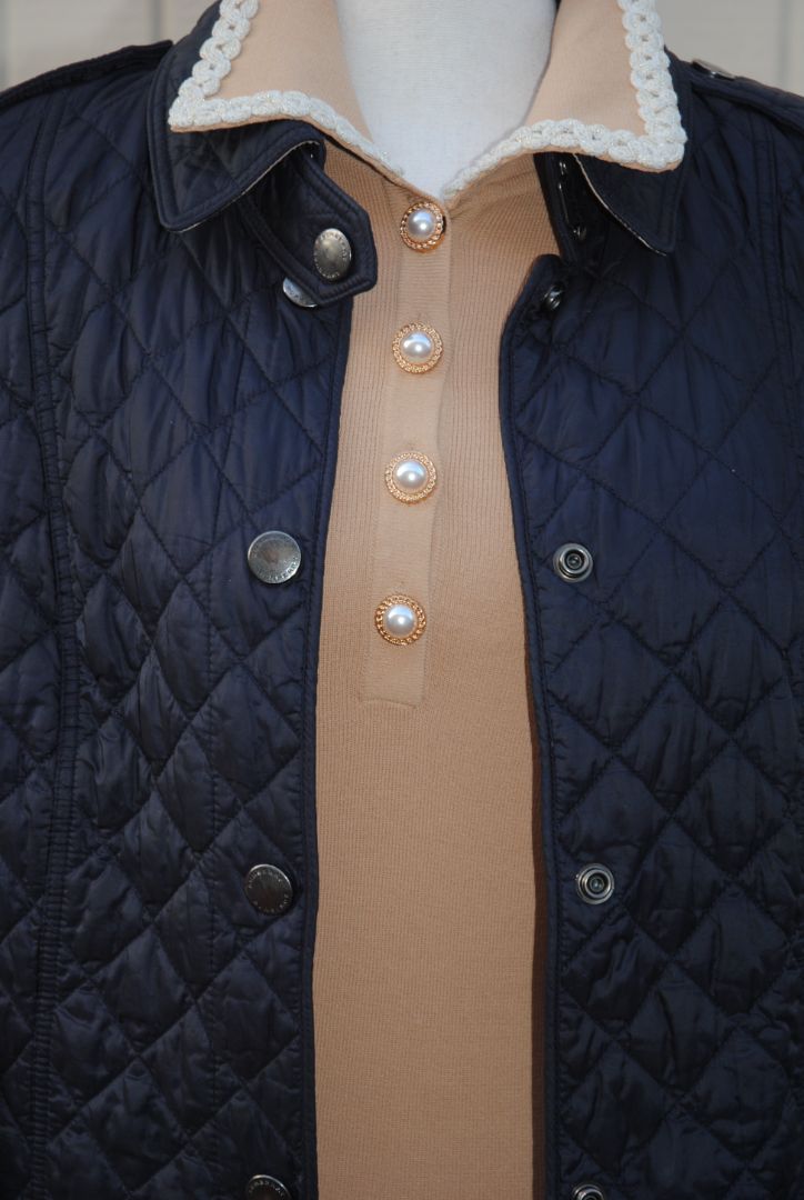 navy Burberry London quilted jacket