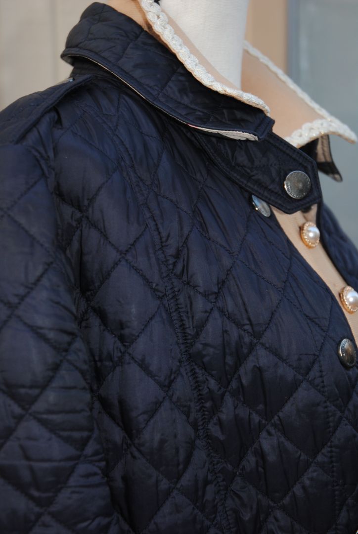 navy Burberry London quilted jacket