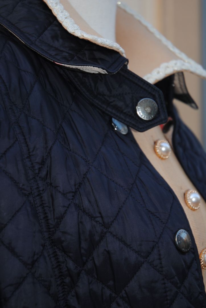 navy Burberry London quilted jacket