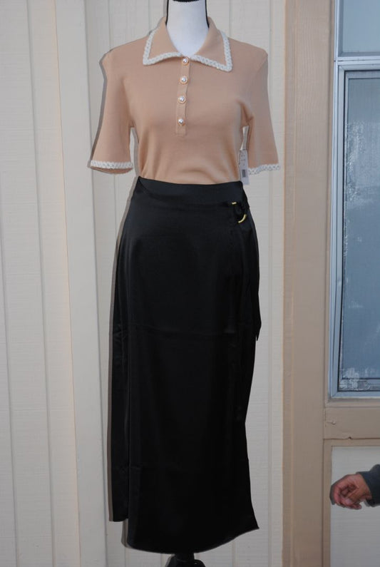 black INC satin skirt, S