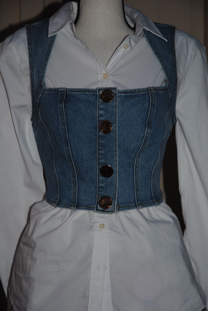 denim House of Harlow denim tank, S