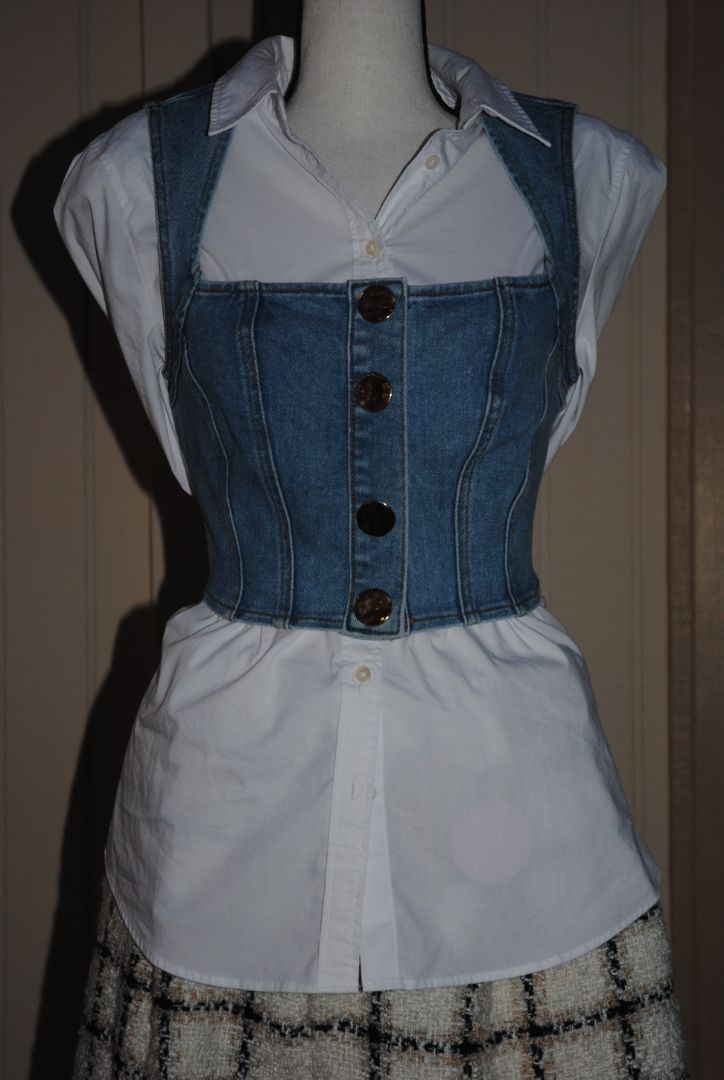 denim House of Harlow denim tank, S
