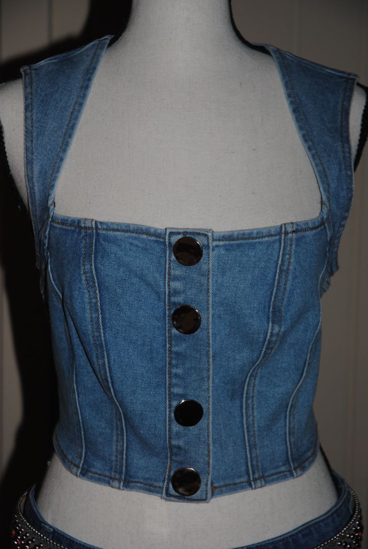 denim House of Harlow denim tank, S