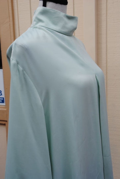 mint green Sleeper silk feathered set, L