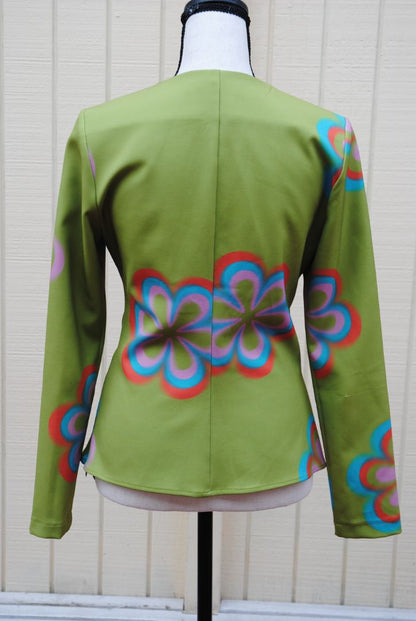 green Tyler McGillivary corset shirt, M