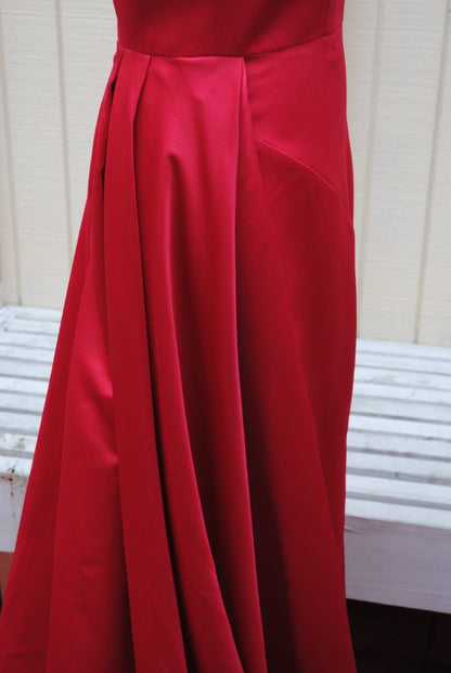 Terani Couture red sweetheart strapless gown