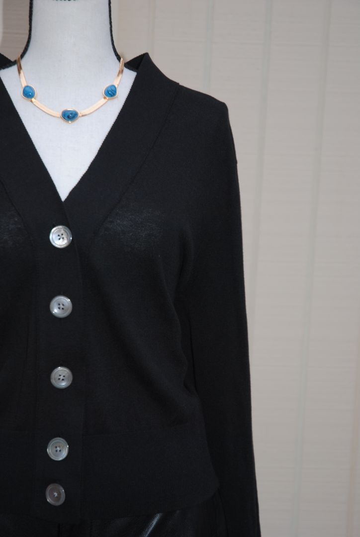 JCREW Black Button Cardigan L
