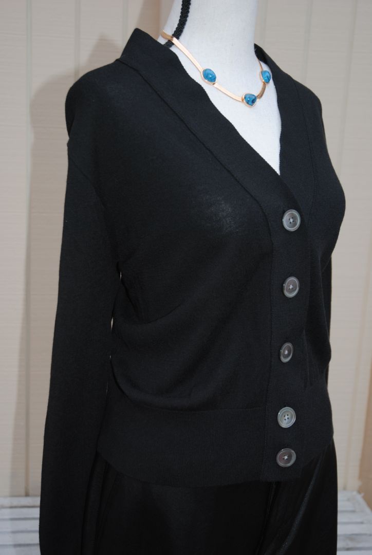 JCREW Black Button Cardigan L