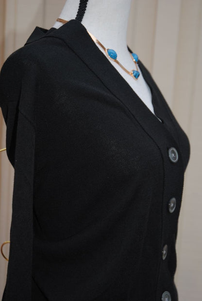 JCREW Black Button Cardigan L