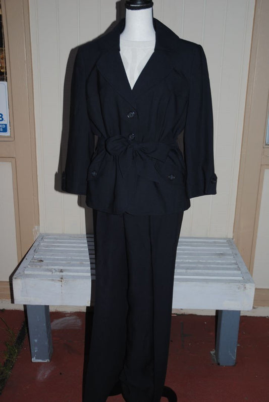 black Ann Taylor trench suit
